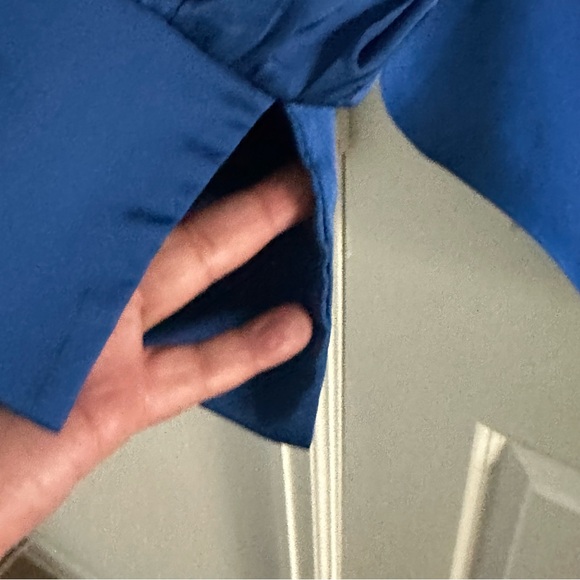 Lyaner Womens XL Royal Blue Cowl Neck Long Sleeve Blouse - Picture 8 of 8